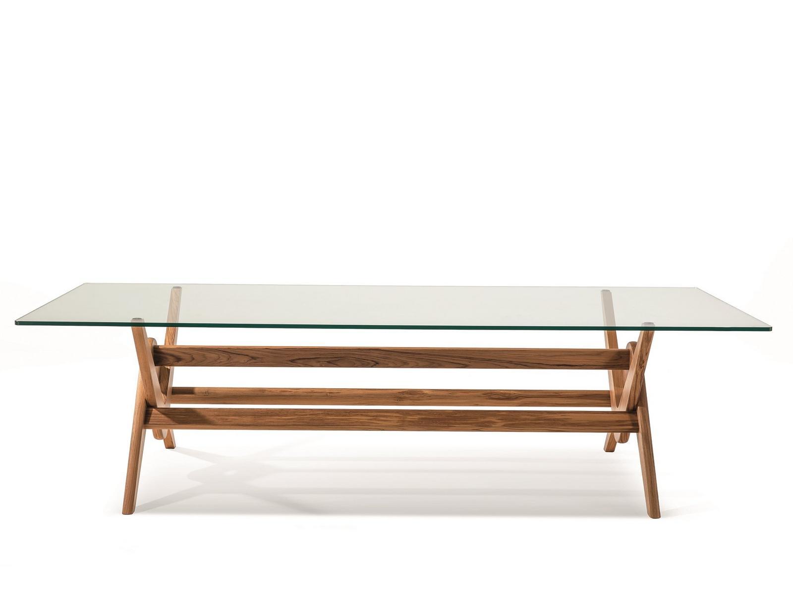 056 CAPITOL COMPLEX TABLE Wood and glass table