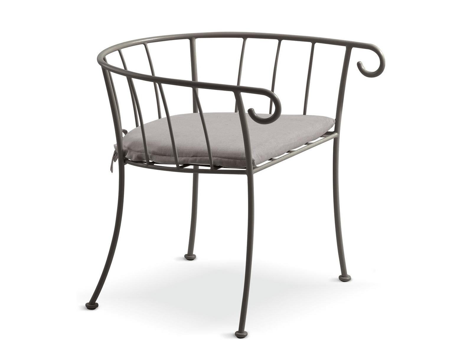 BAHAMAS Metal chair with armrests