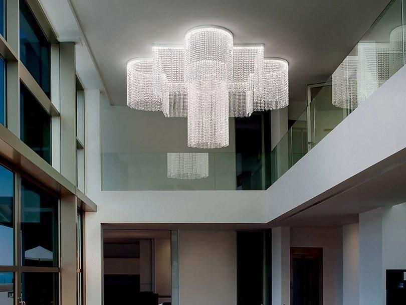 GALASSIA O1 SNG LED modular ceiling lamp with crystals