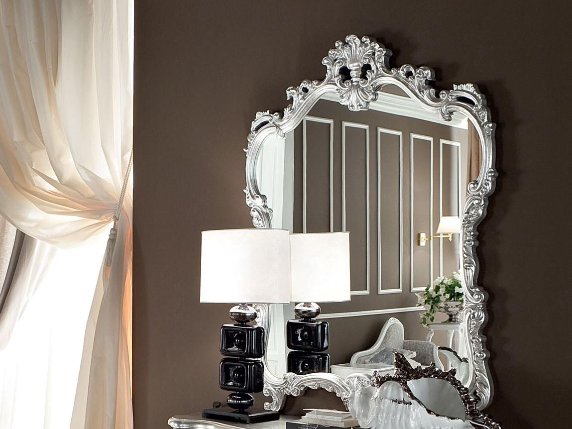 13681 Rectangular wall-mounted framed mirror