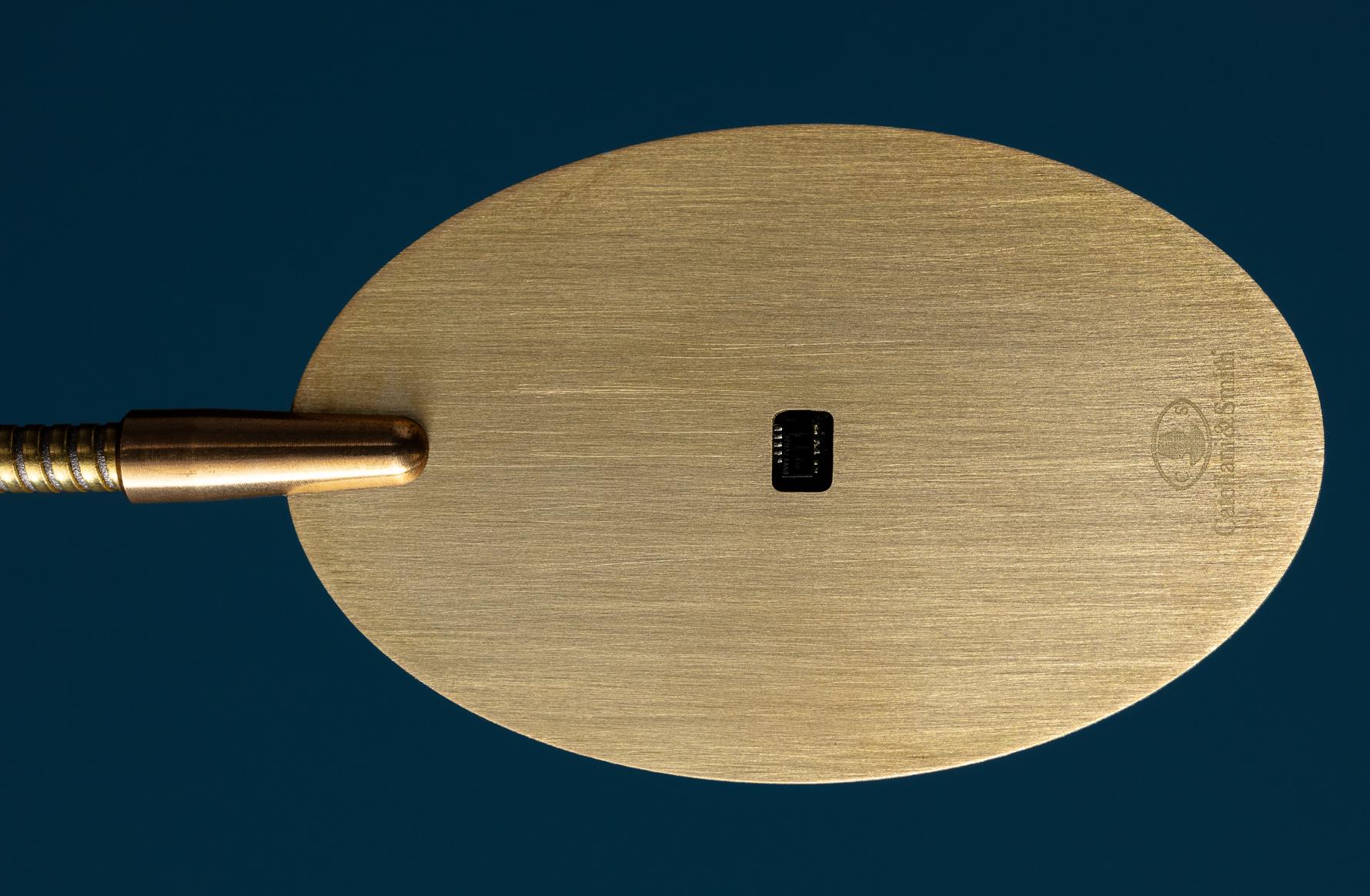 HEREM T LED with swing arm brass table lamp
