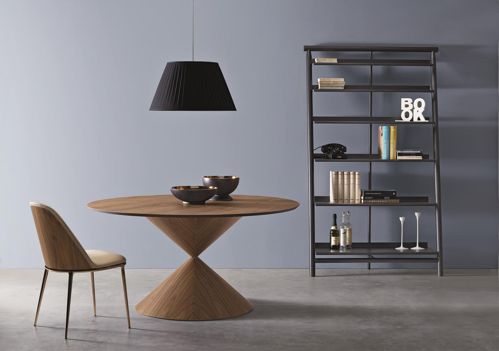 CLESSIDRA Round wooden table