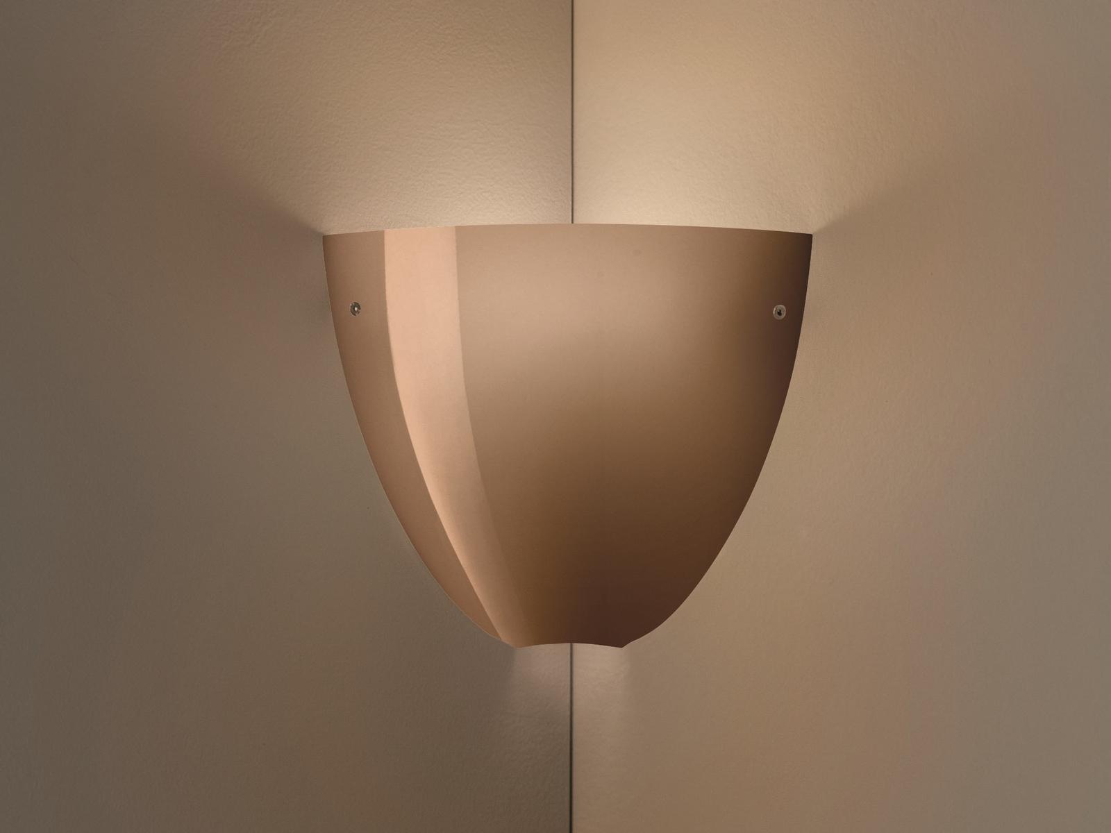 CORNER AP Satin glass wall lamp