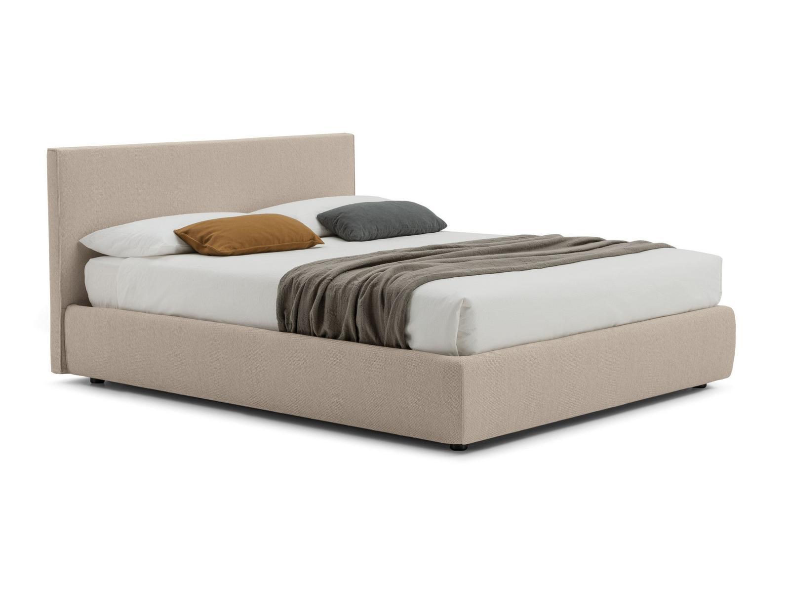METROPOLITAN Storage bed with upholstered headboard