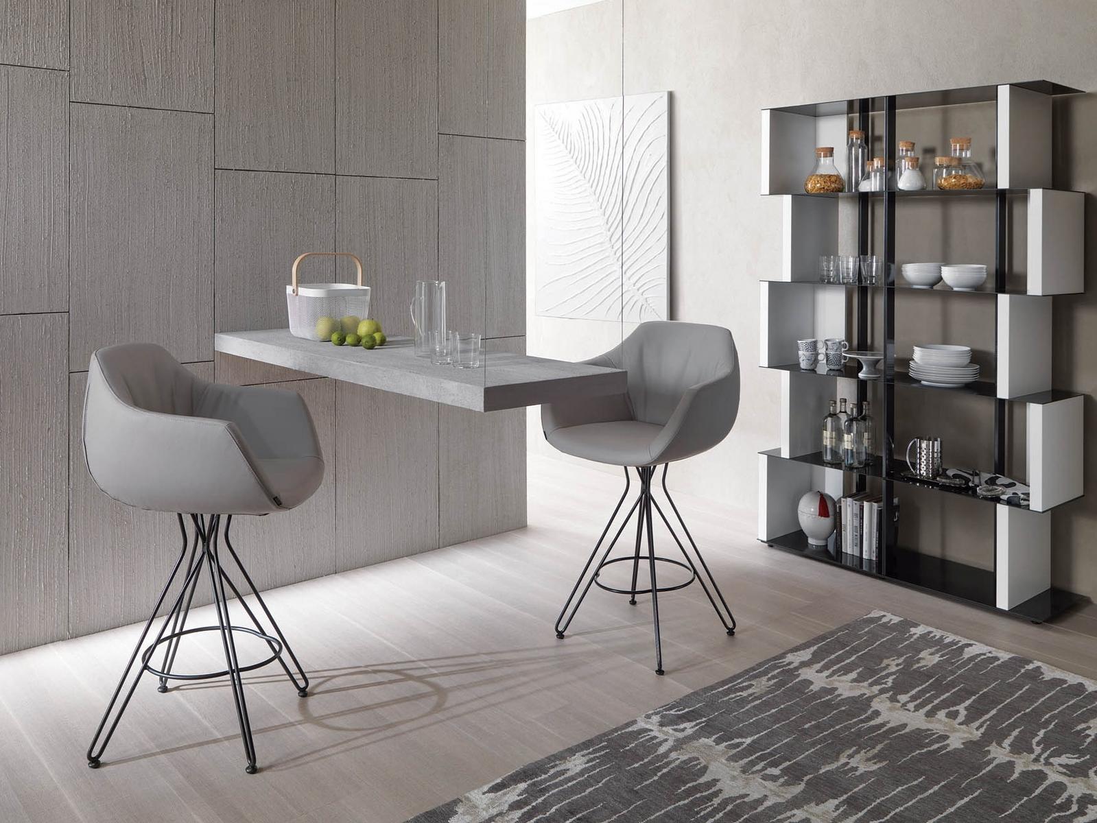 VICTOR High upholstered leather stool