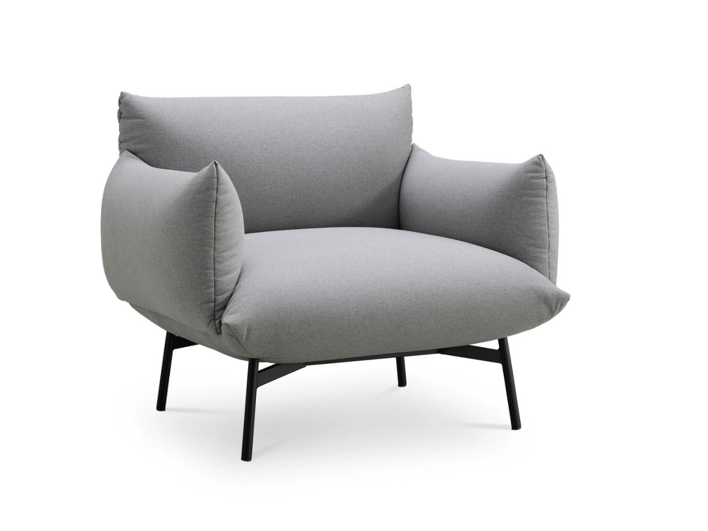 AREA P BR M TS Upholstered fabric armchair with armrests