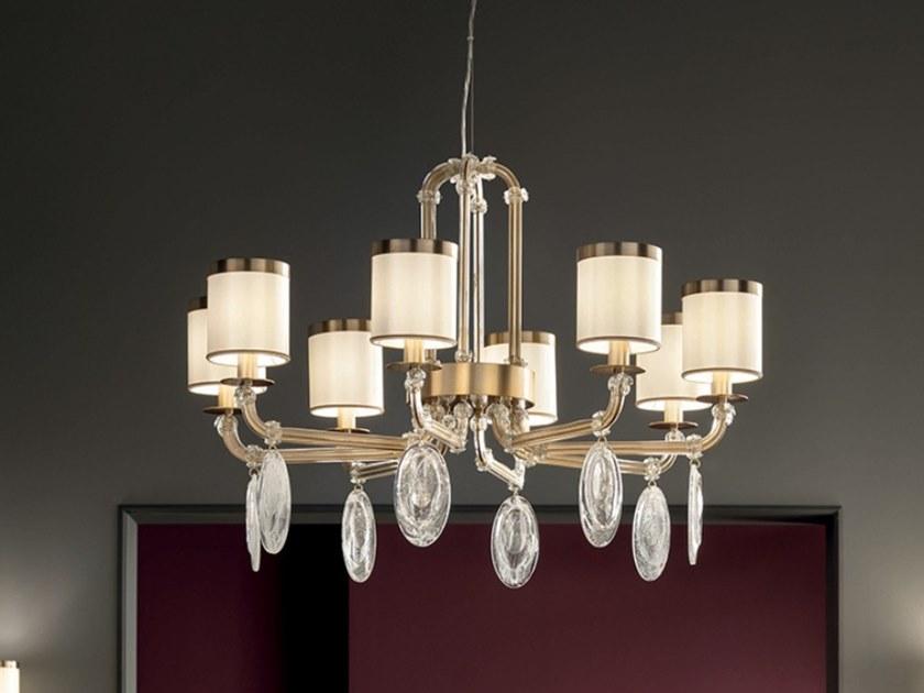 OLYMPYA RD 8 Metal and glass chandelier