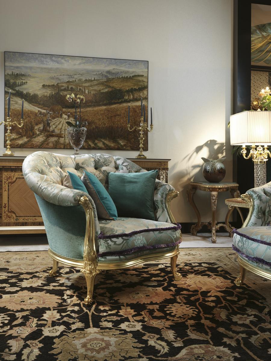 4960 Fabric armchair with armrests