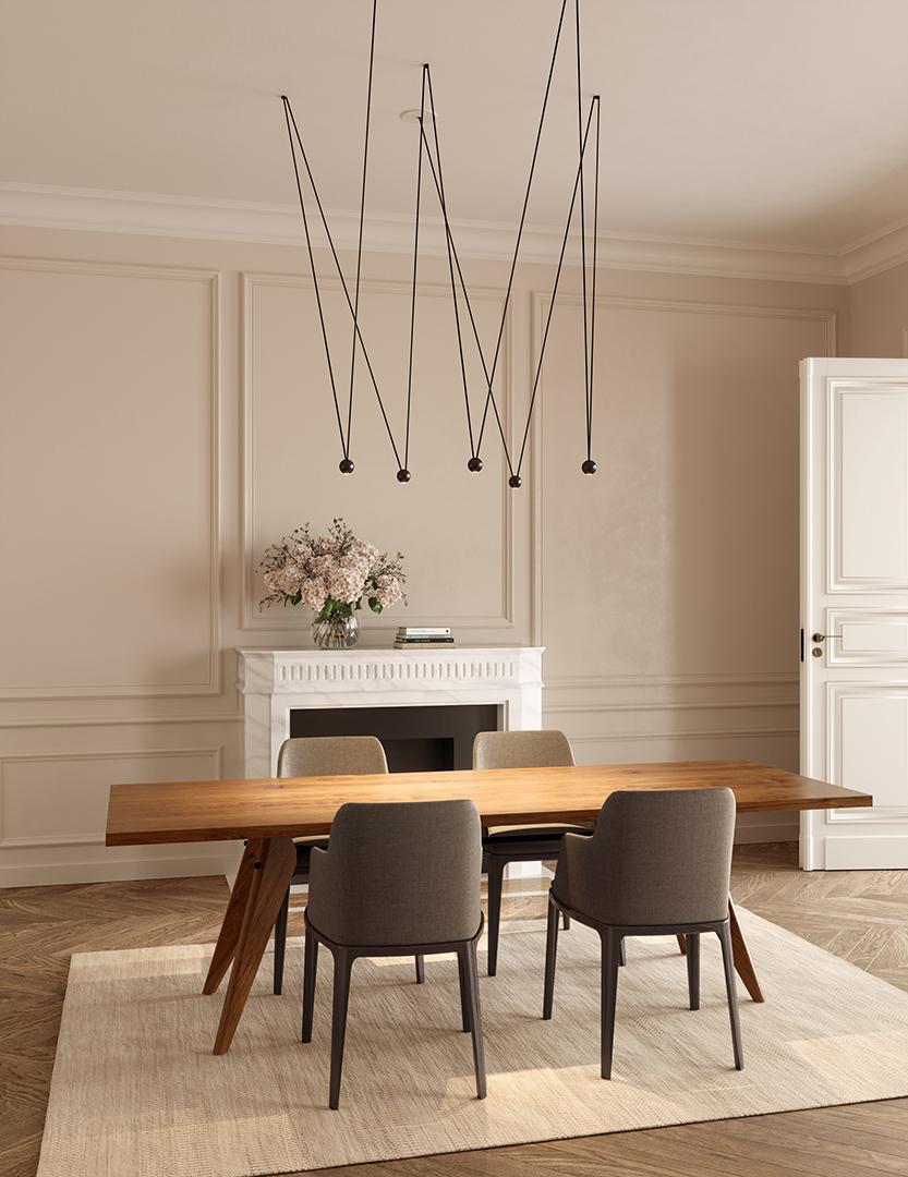 PUNTO MULTIPLE LED direct light aluminium pendant lamp