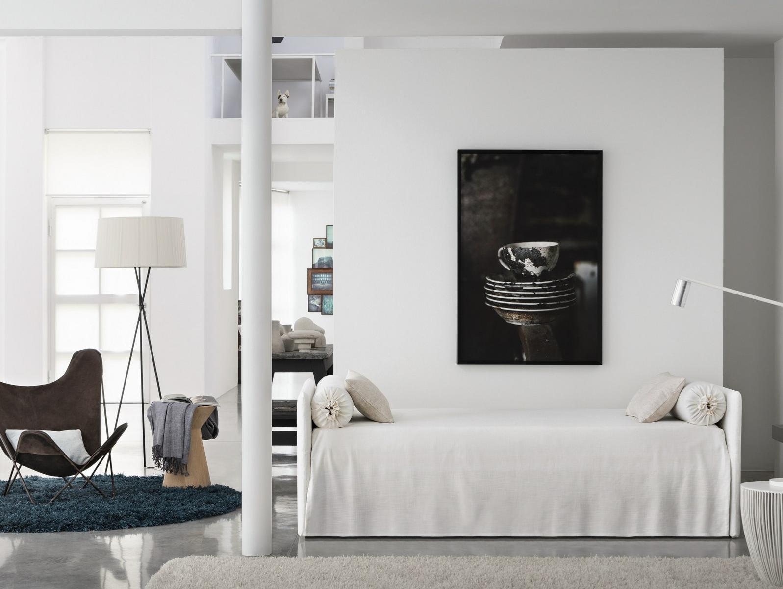 DUETTO Upholstered sofa bed with removable cover