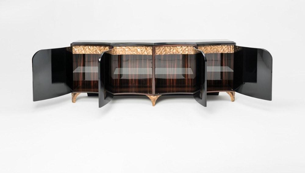 ERMES Wood veneer sideboard with doors