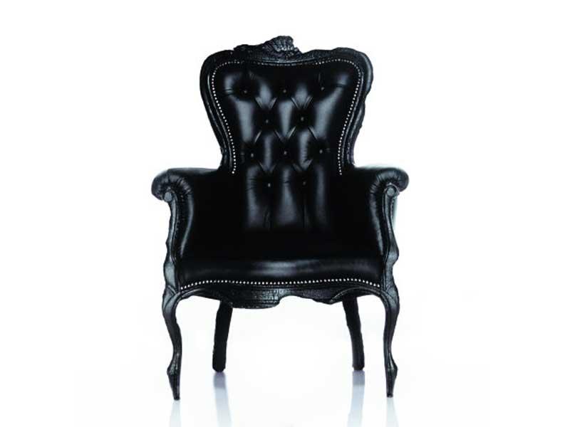 SMOKE CHAIR Upholstered armchair with armrests