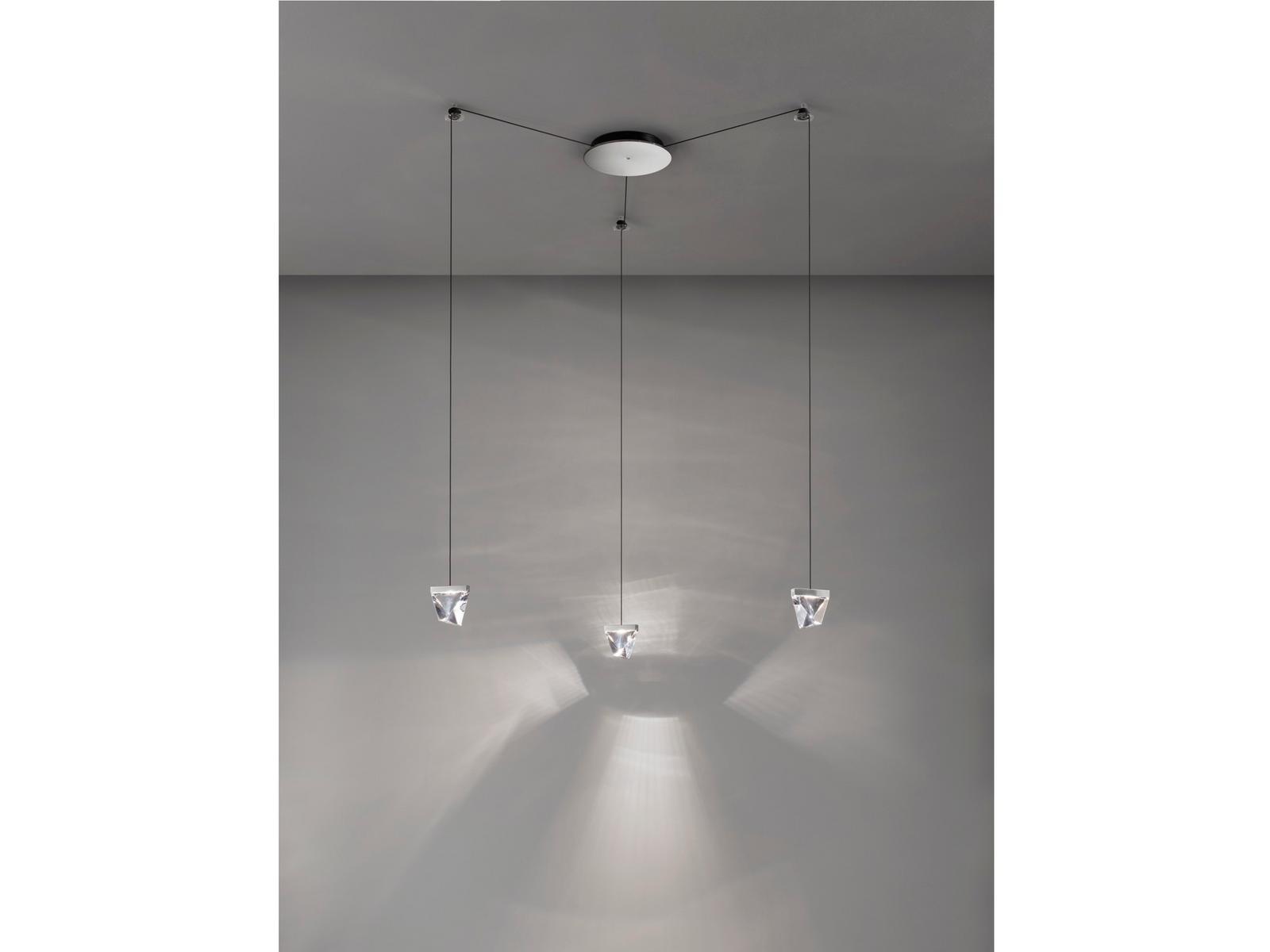 TRIPLA 3 SPOTS LED crystal pendant lamp