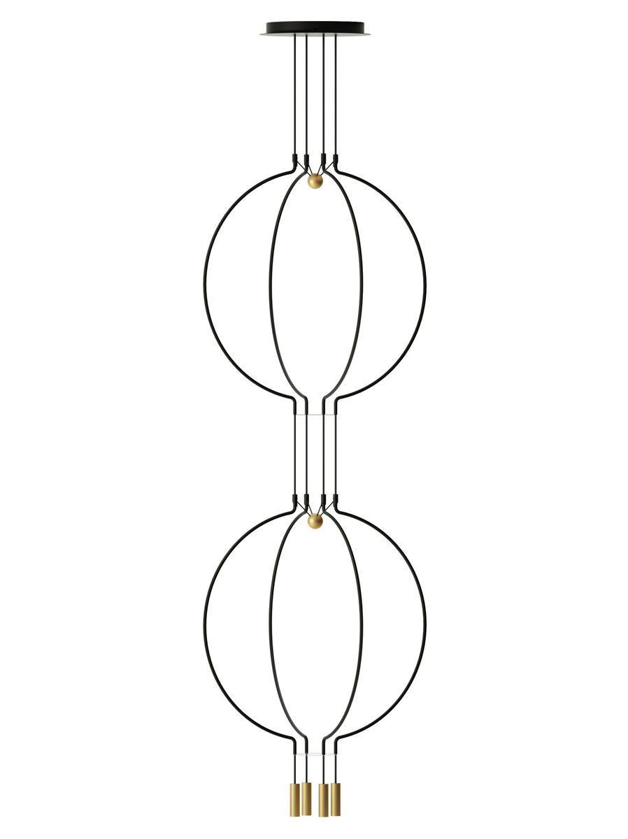 LIAISON TWO LEVELS LED metal pendant lamp
