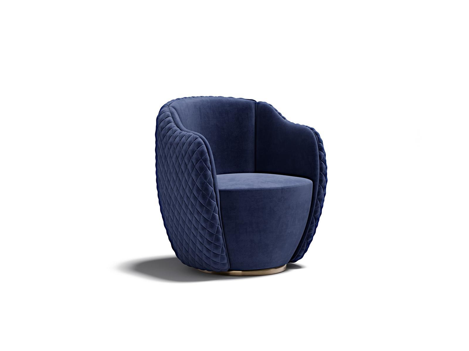AUDREY S Upholstered fabric armchair with armrests