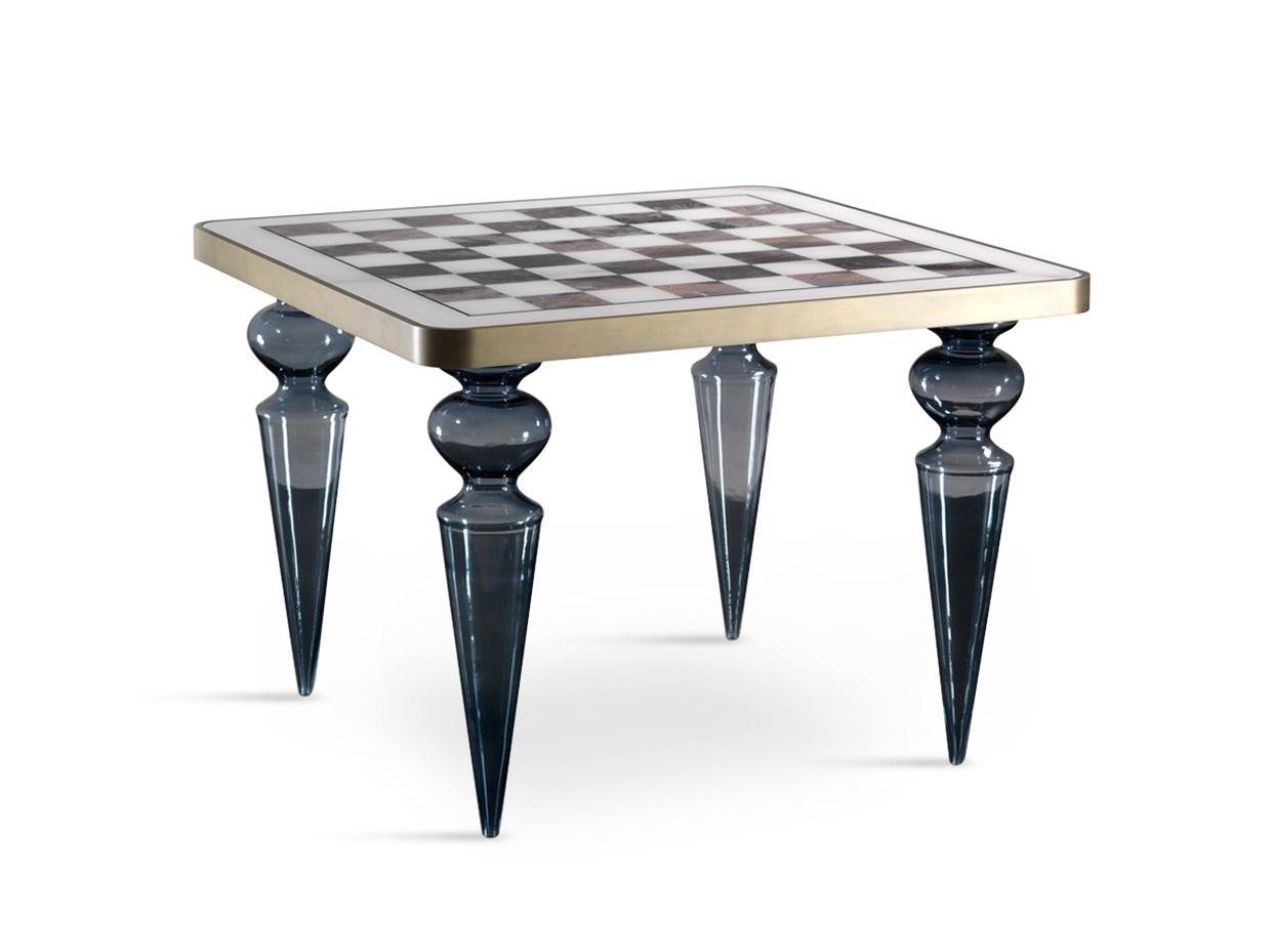 SCACCHI Game Murano glass coffee table