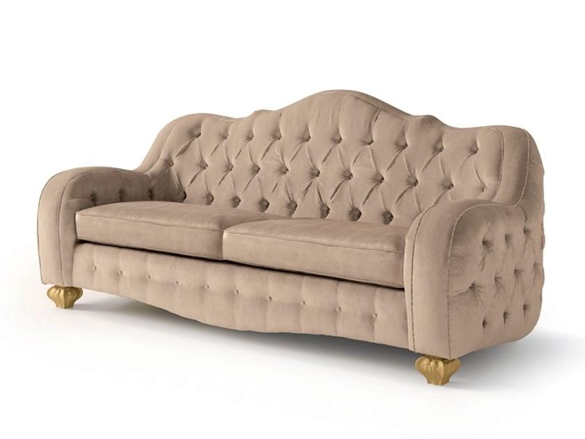 5139 Tufted 3 seater nabuk sofa