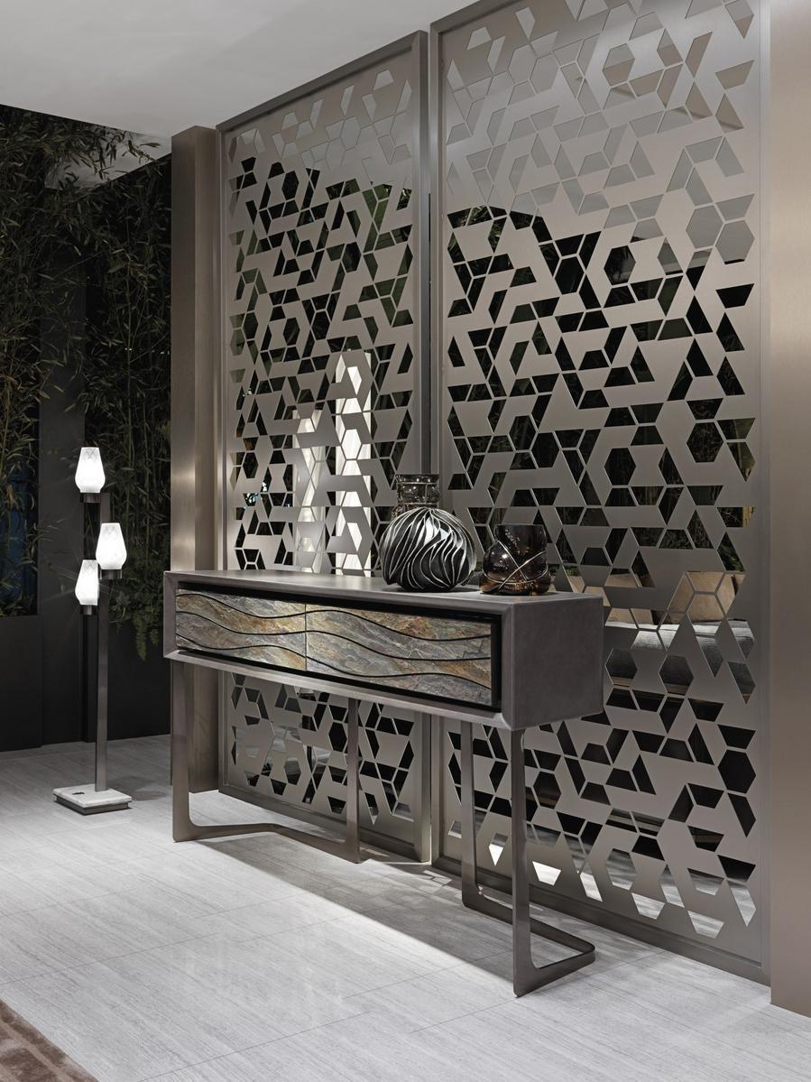 AZIMUT Rectangular metal console table with drawers AZIMUT Rectangular metal console table with drawers