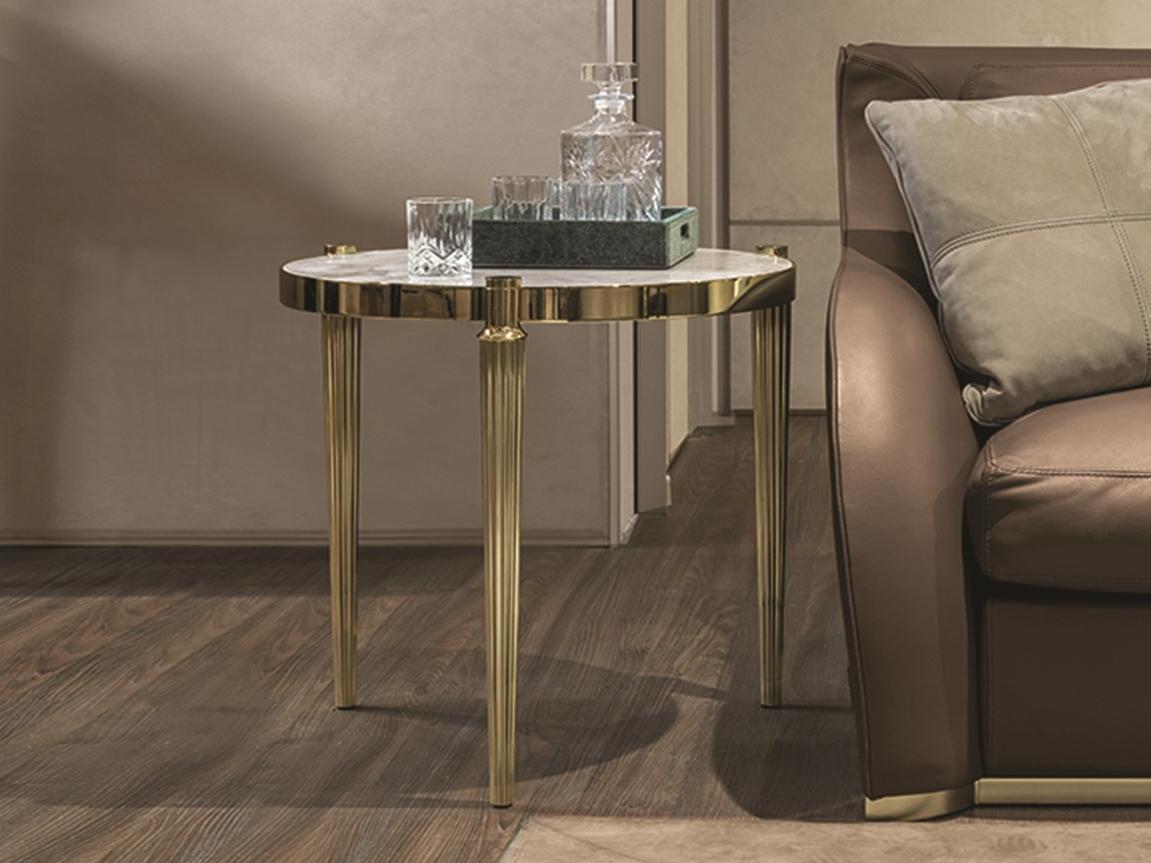 FELIX Round stone coffee table