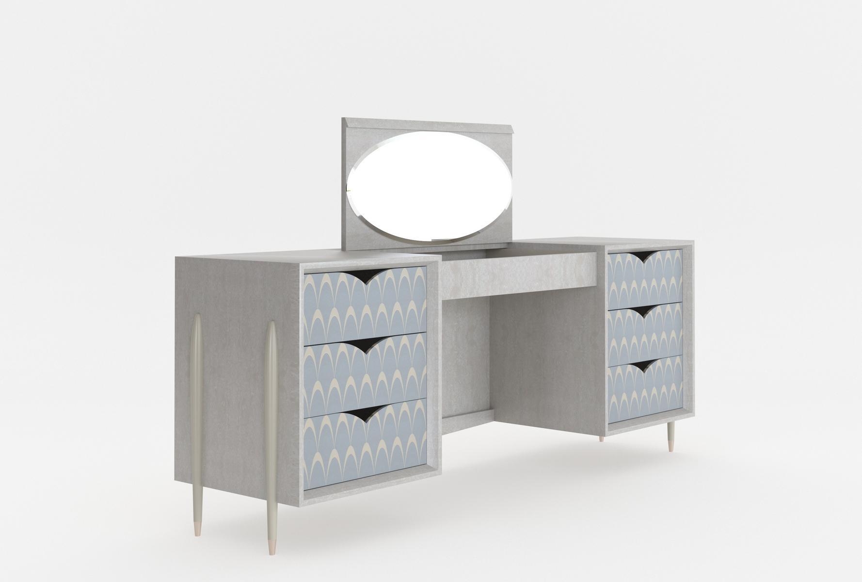 PEACOCK Wood veneer dressing table