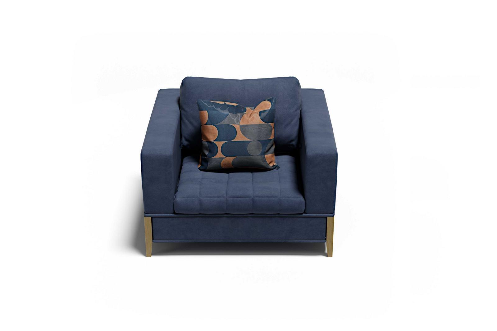 OYSTER Velvet armchair with armrests