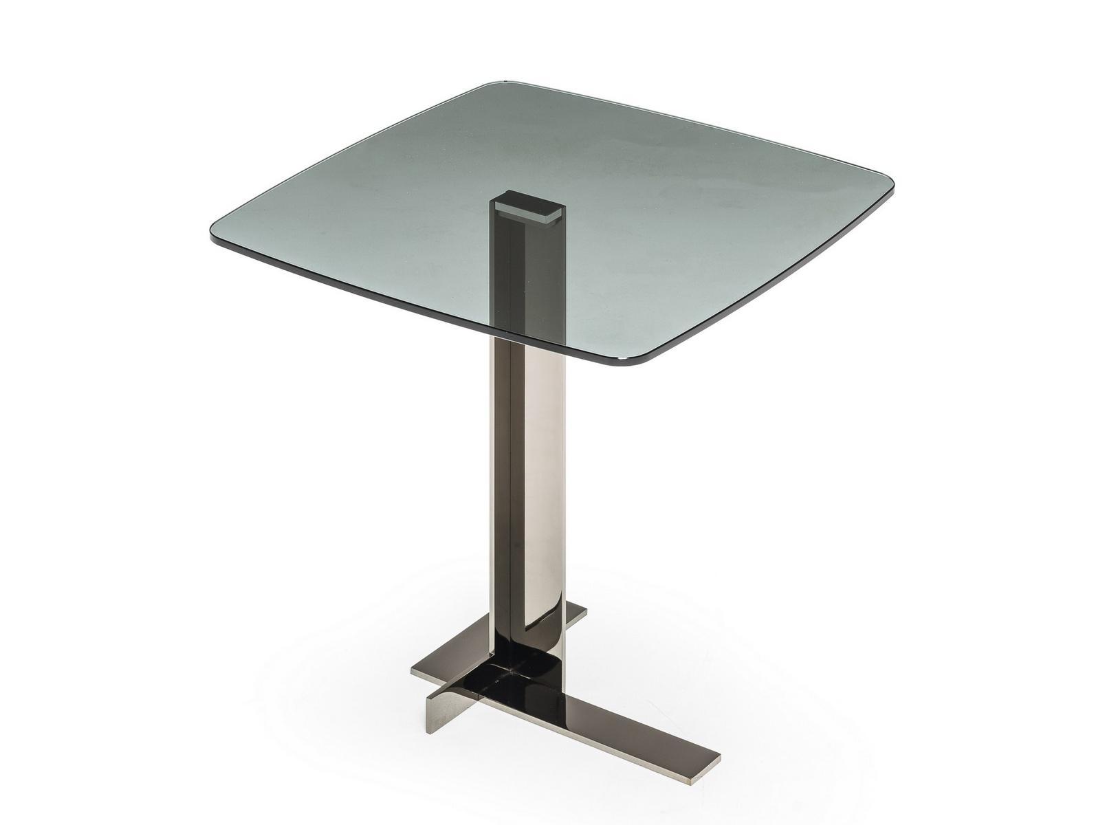 LITH Square glass side table