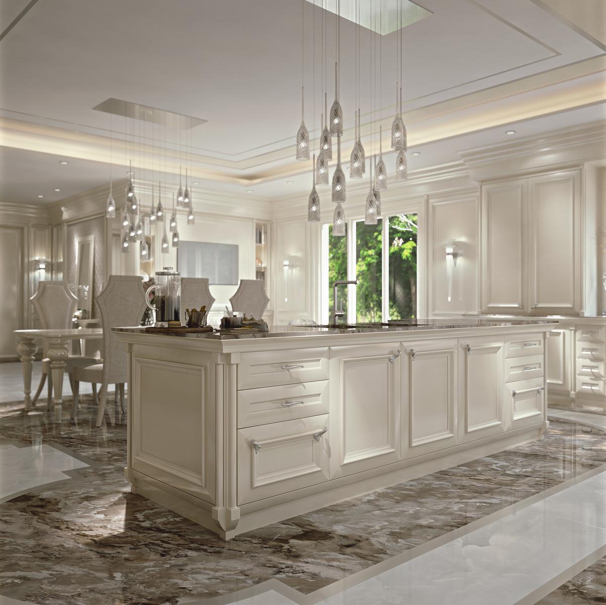 Lacquered kitchen with handles Brummel Marmola