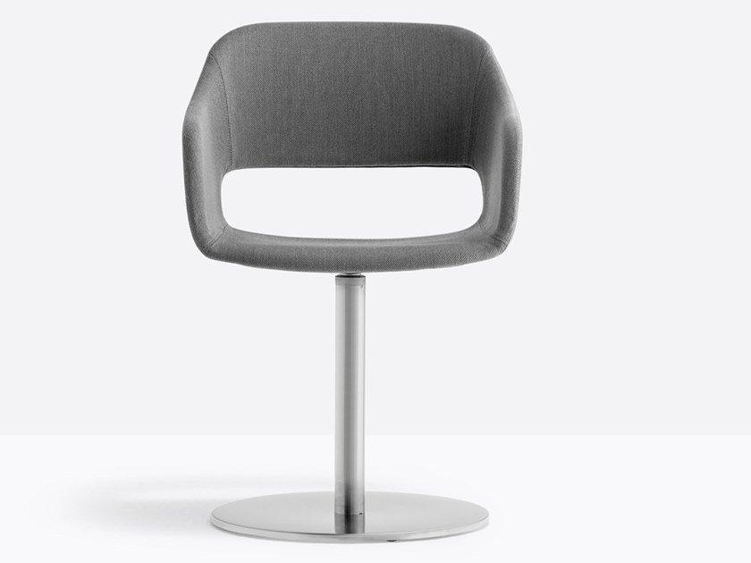 BABILA 2766 Swivel fabric chair with armrests