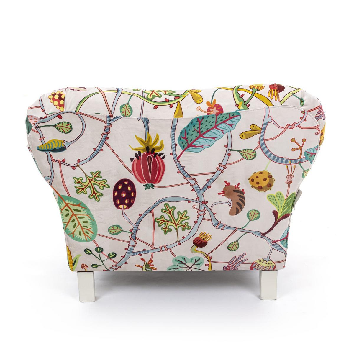 BOTANICAL DIVA Fabric armchair with armrests