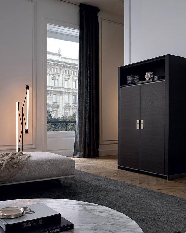 FEBE Wood veneer highboard with doors
