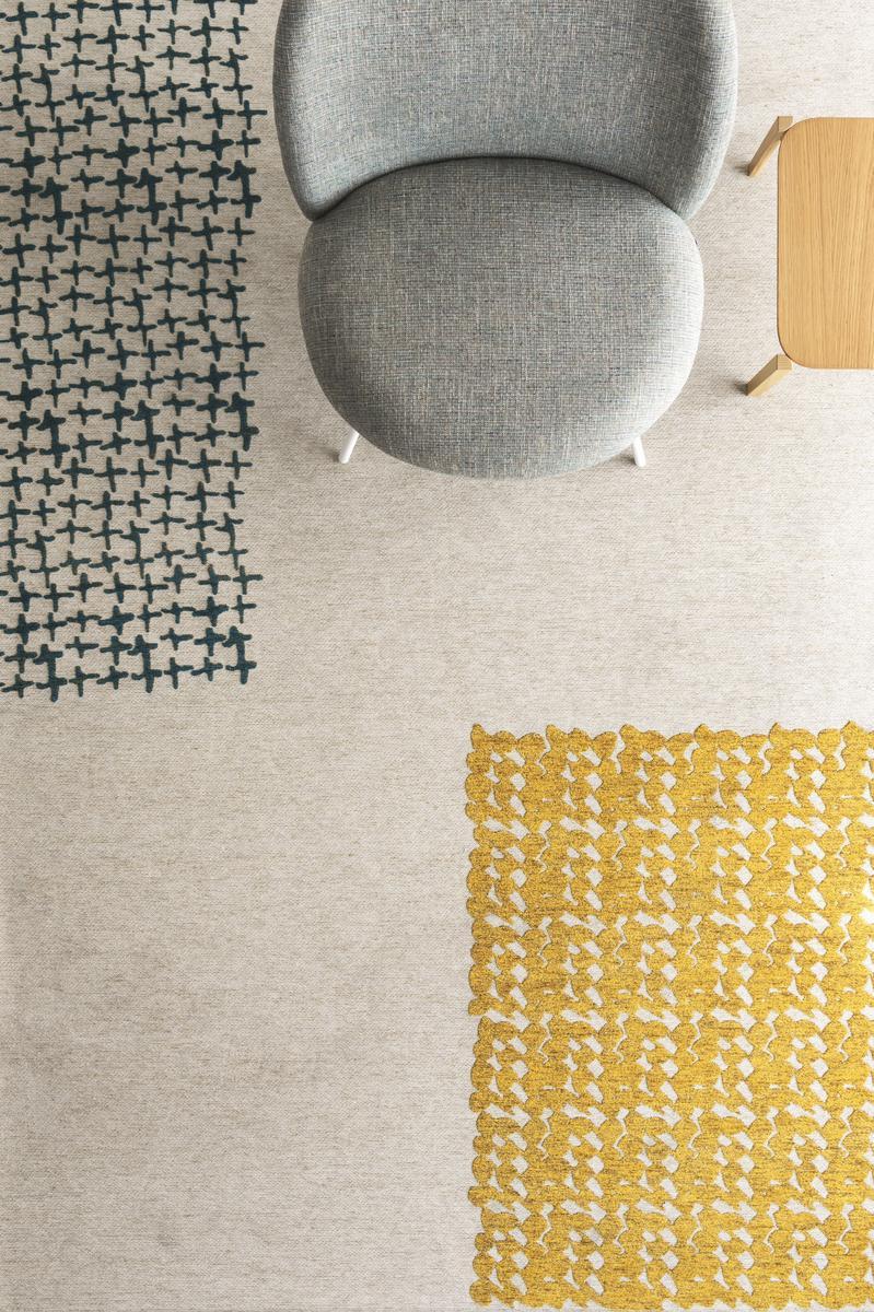 LUSO Rectangular chenille and cotton rug