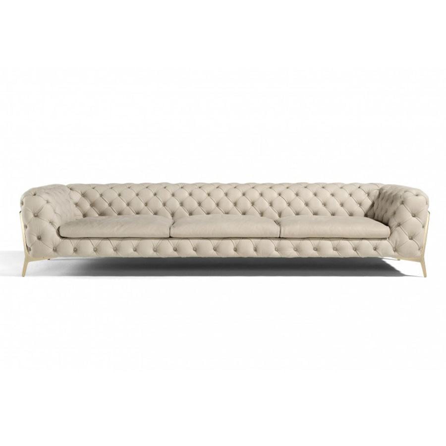 BELLE EPOQUE Modular leather sofa