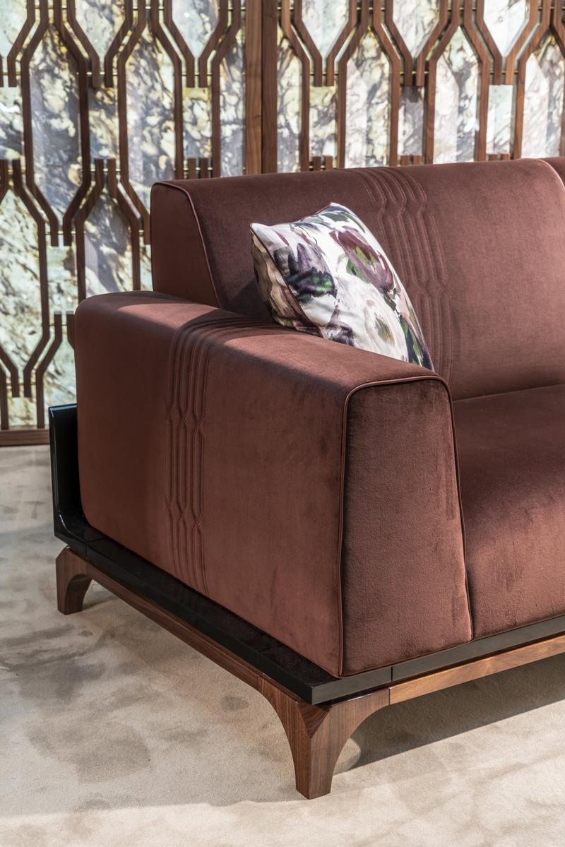 HARMONY 3 seater velvet sofa