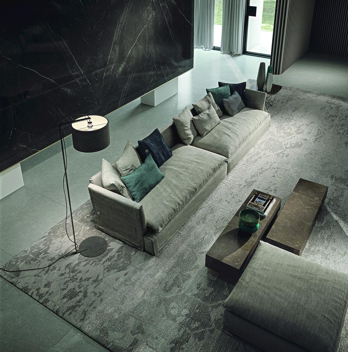KIMONO Sectional upholstered fabric sofa