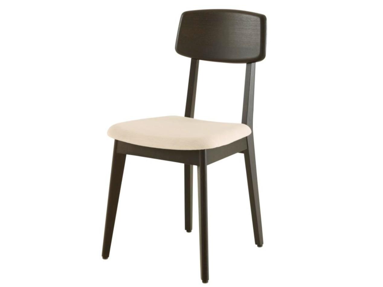 MARCELLA Walnut chair with integrated cushion