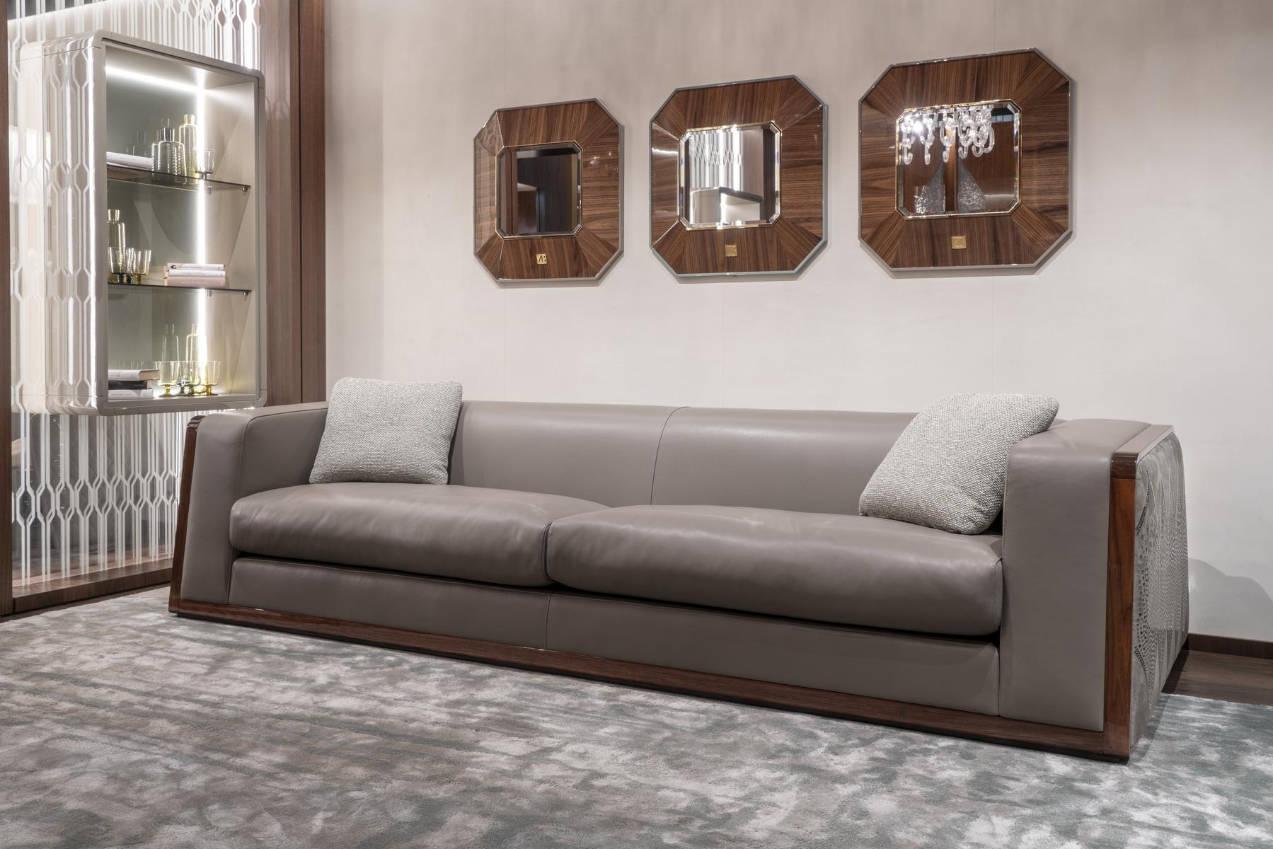 VERTIGO 4 seater leather sofa