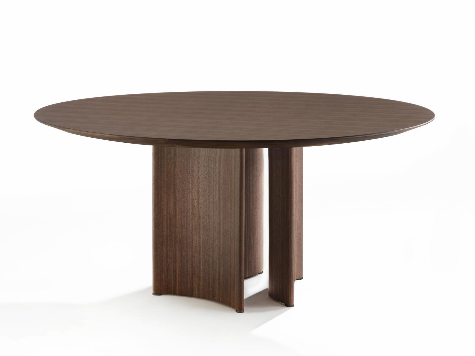 ALAN Round table in canaletta walnut