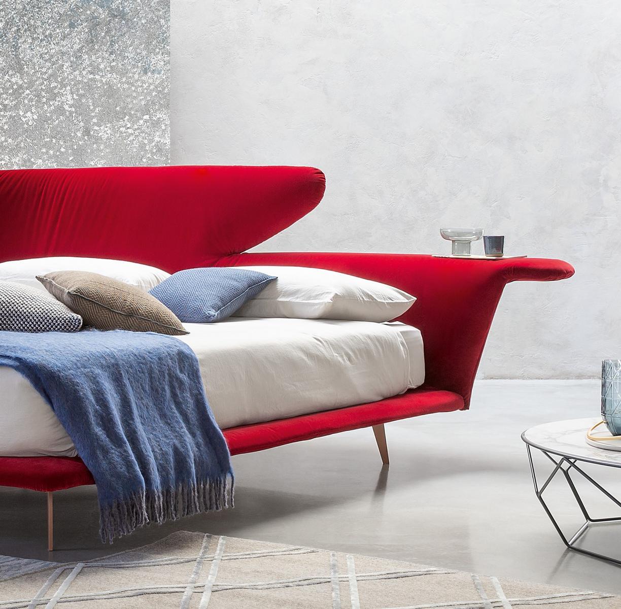 LOVY BED Double bed with upholstered headboard