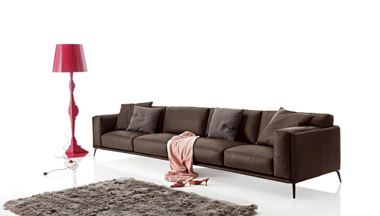KRIS LEATHER LOW Sectional Eco-leather sofa