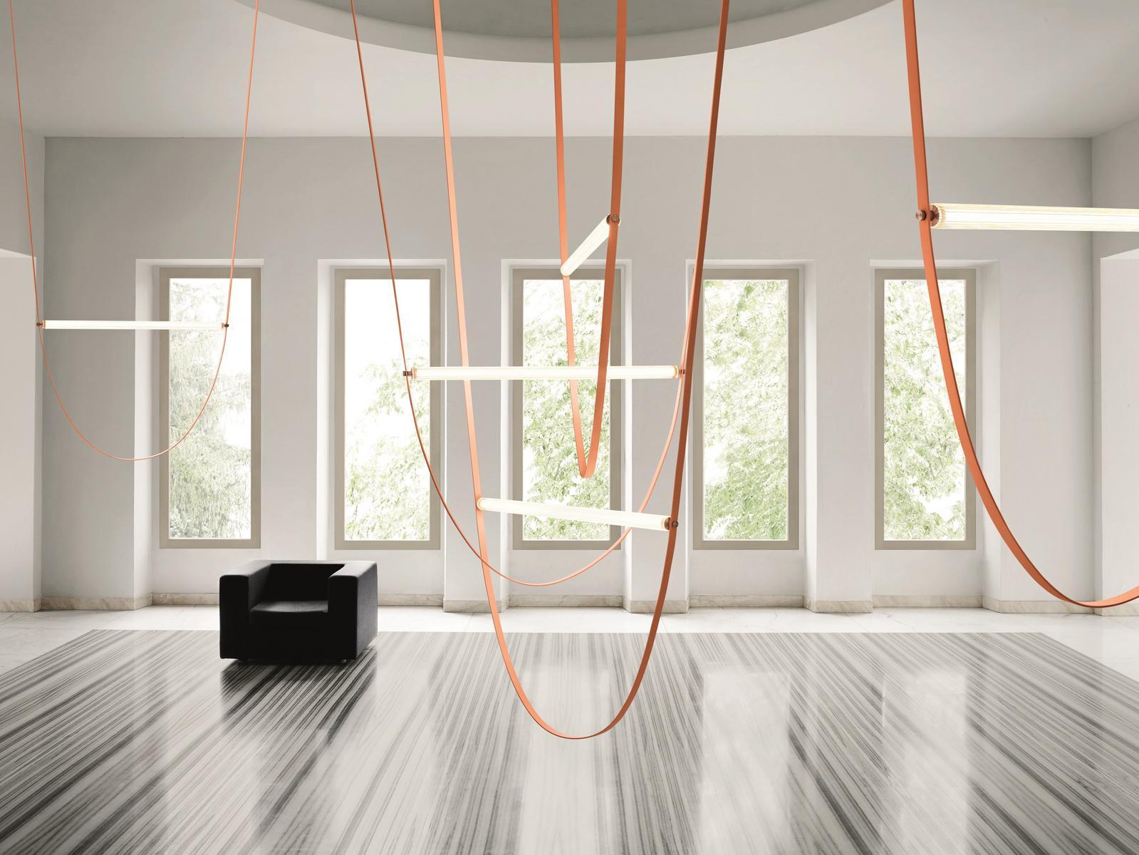 WIRELINE LED rubber and glass pendant lamp