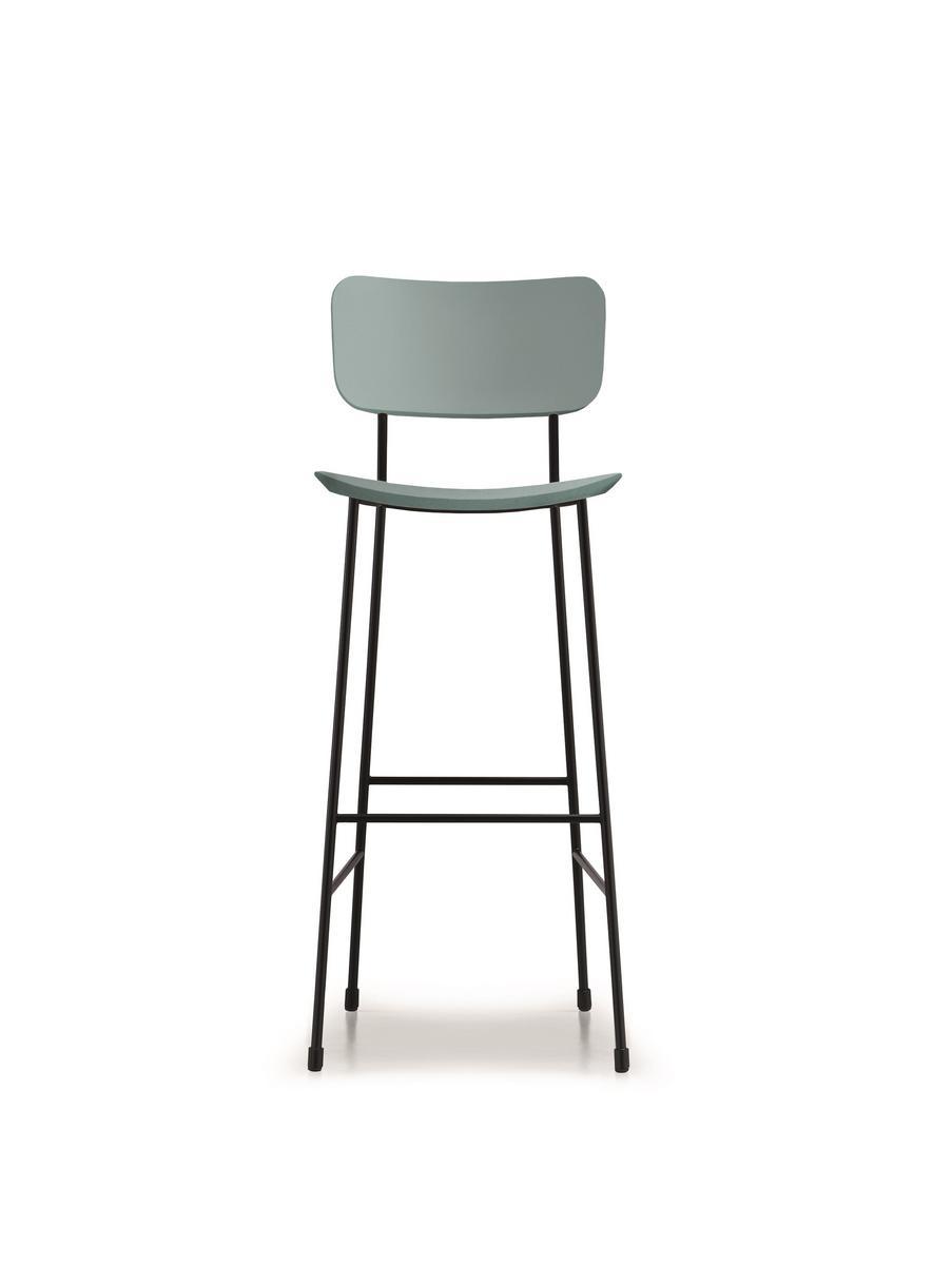 MASTER High Fenix-NTM® stool with back with footrest
