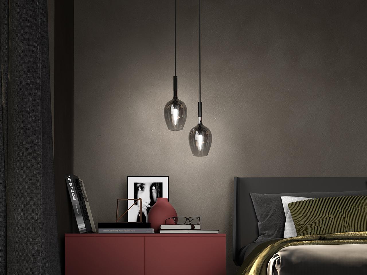 ROSÈ 3050/S1 Blown glass pendant lamp