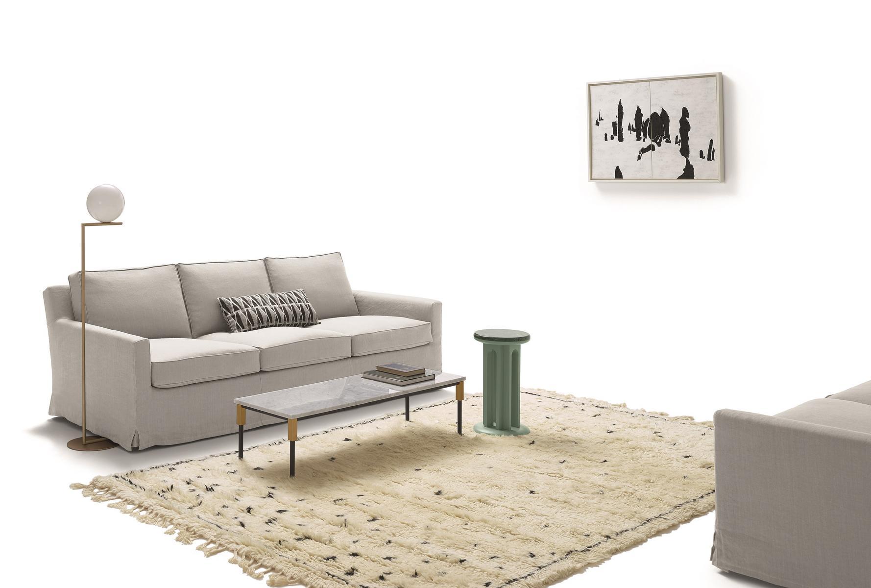 COUSY Upholstered 3 seater fabric sofa with removable cover