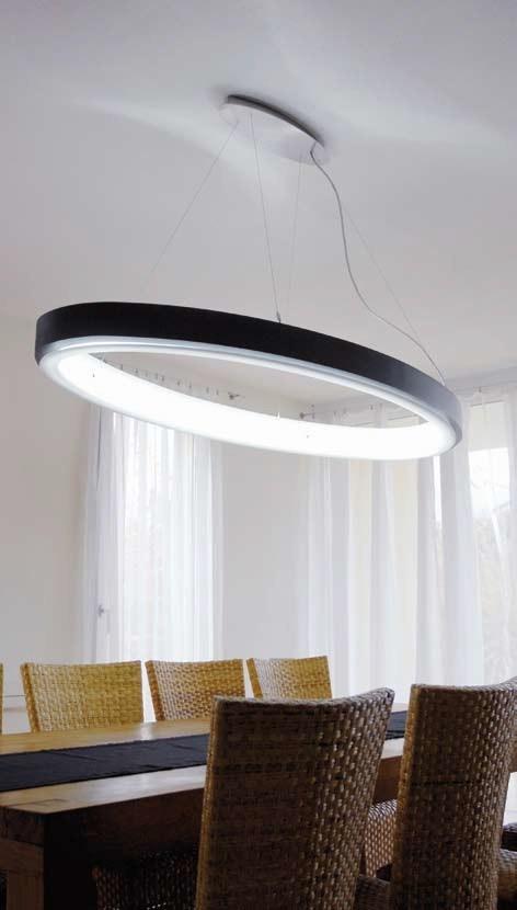 CIRCOLO ELLIPSE LED aluminium pendant lamp