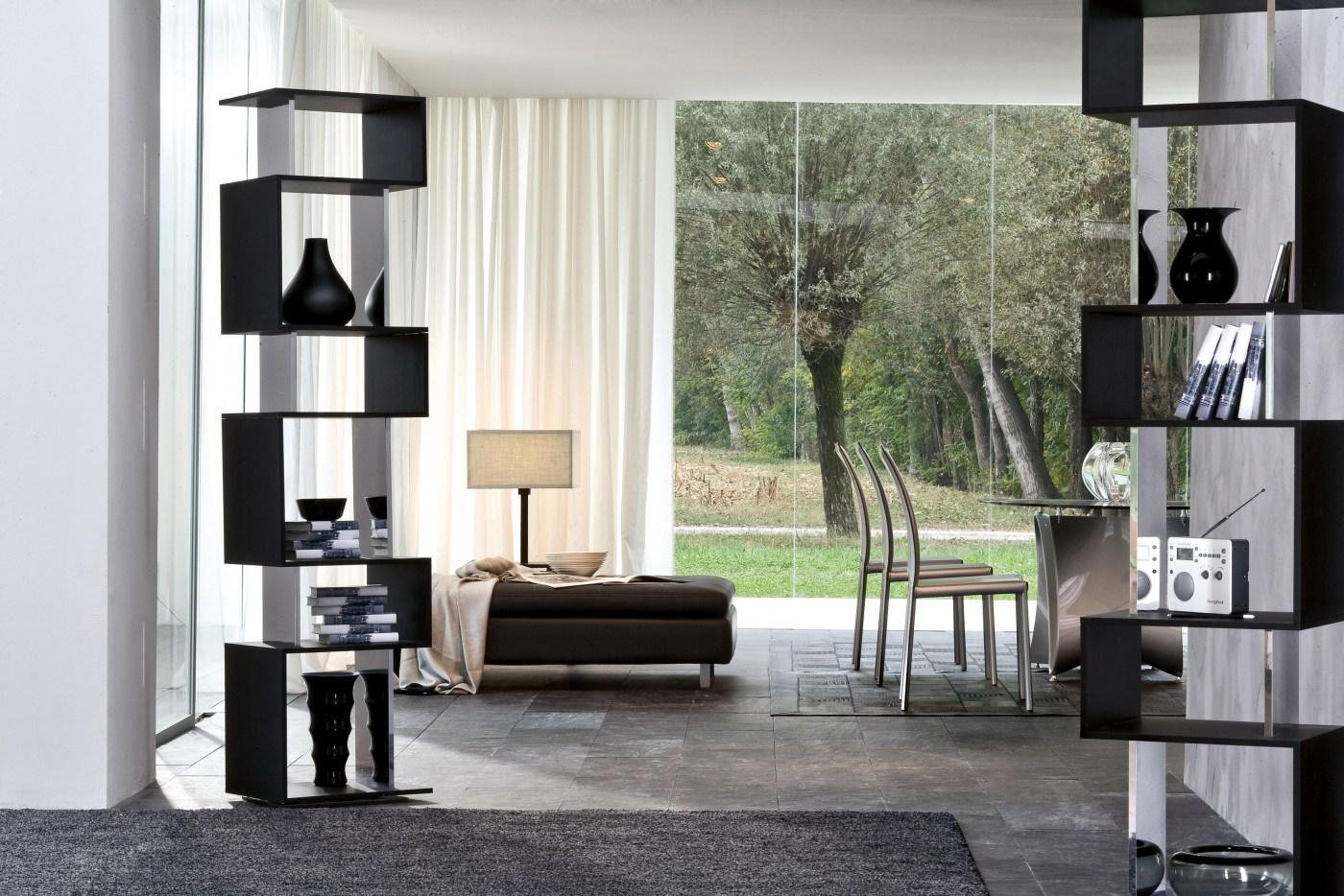 OSUNA Swivel wood and glass bookcase