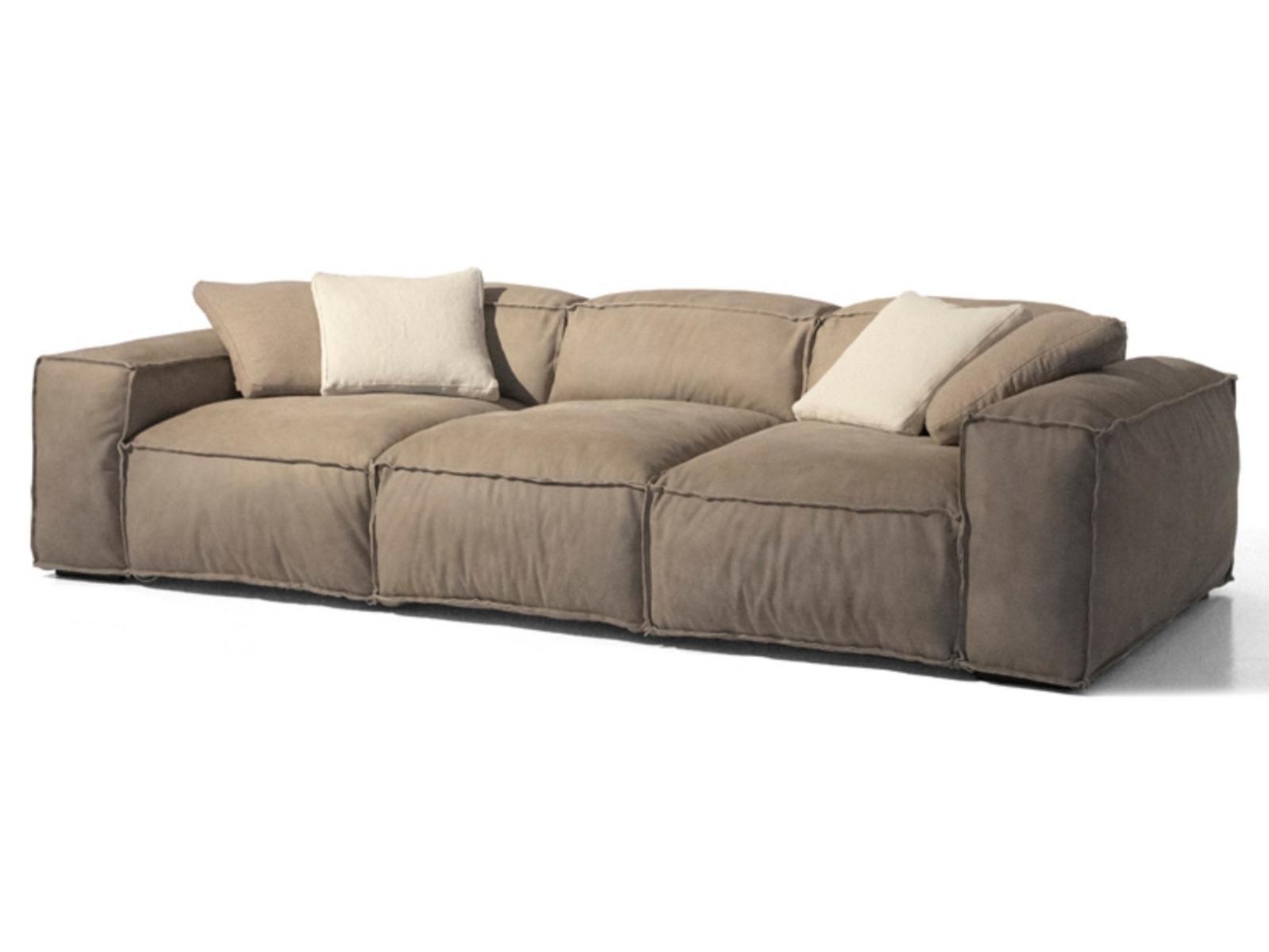 PLACIDO DAY-BED Sectional 3 seater leather sofa