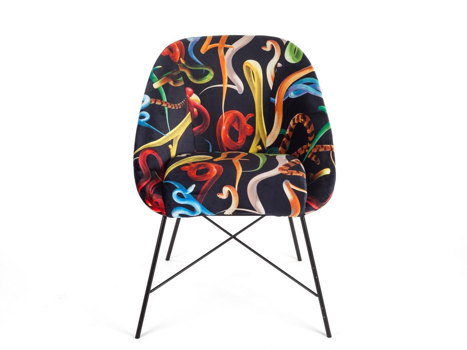 SNAKES Upholstered fabric chair