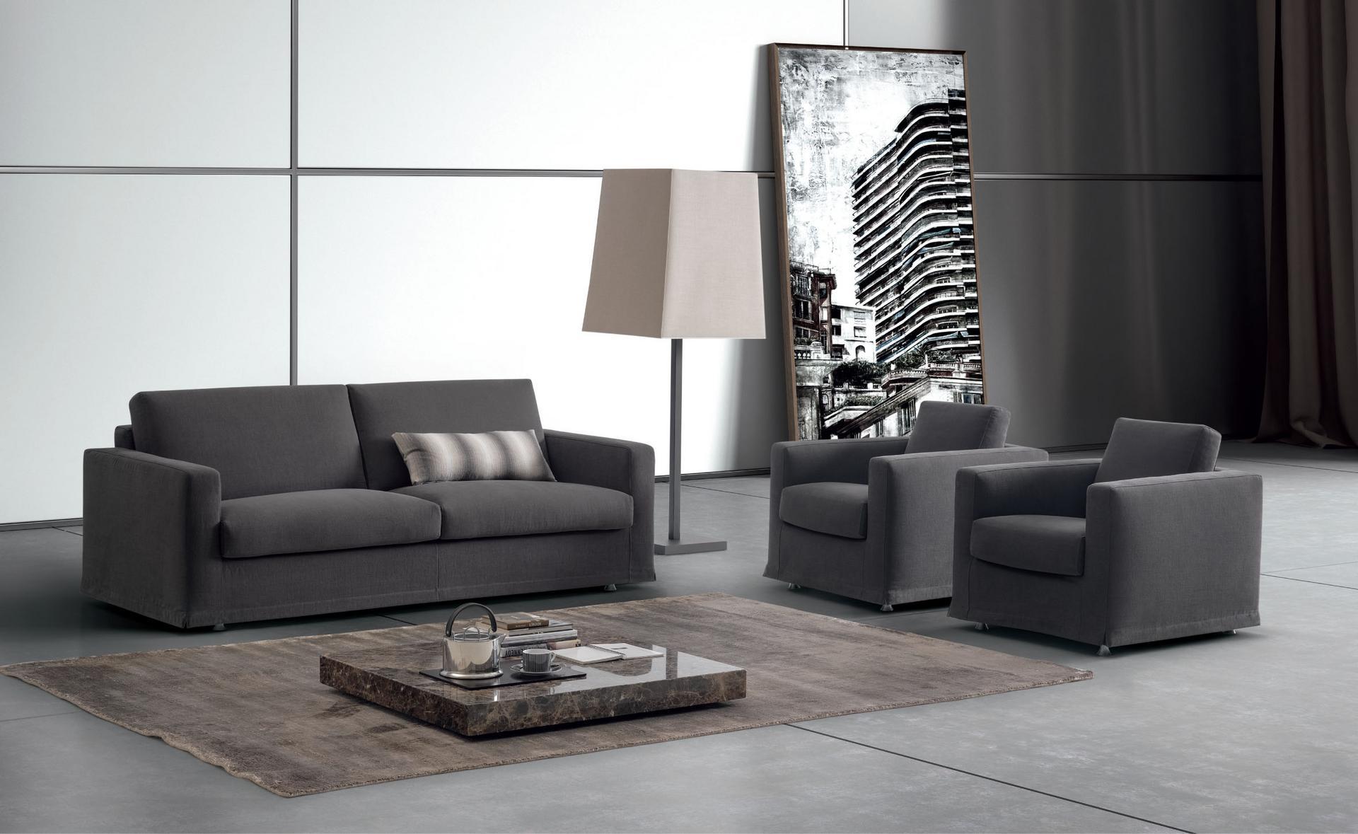 METRONOTTE Fabric sofa bed with removable cover