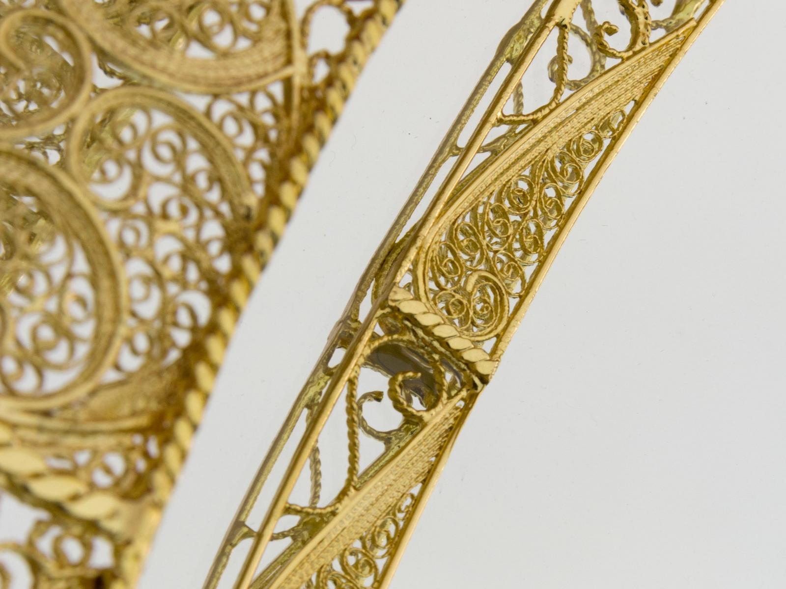 RING FILIGREE Round framed wall-mounted mirror