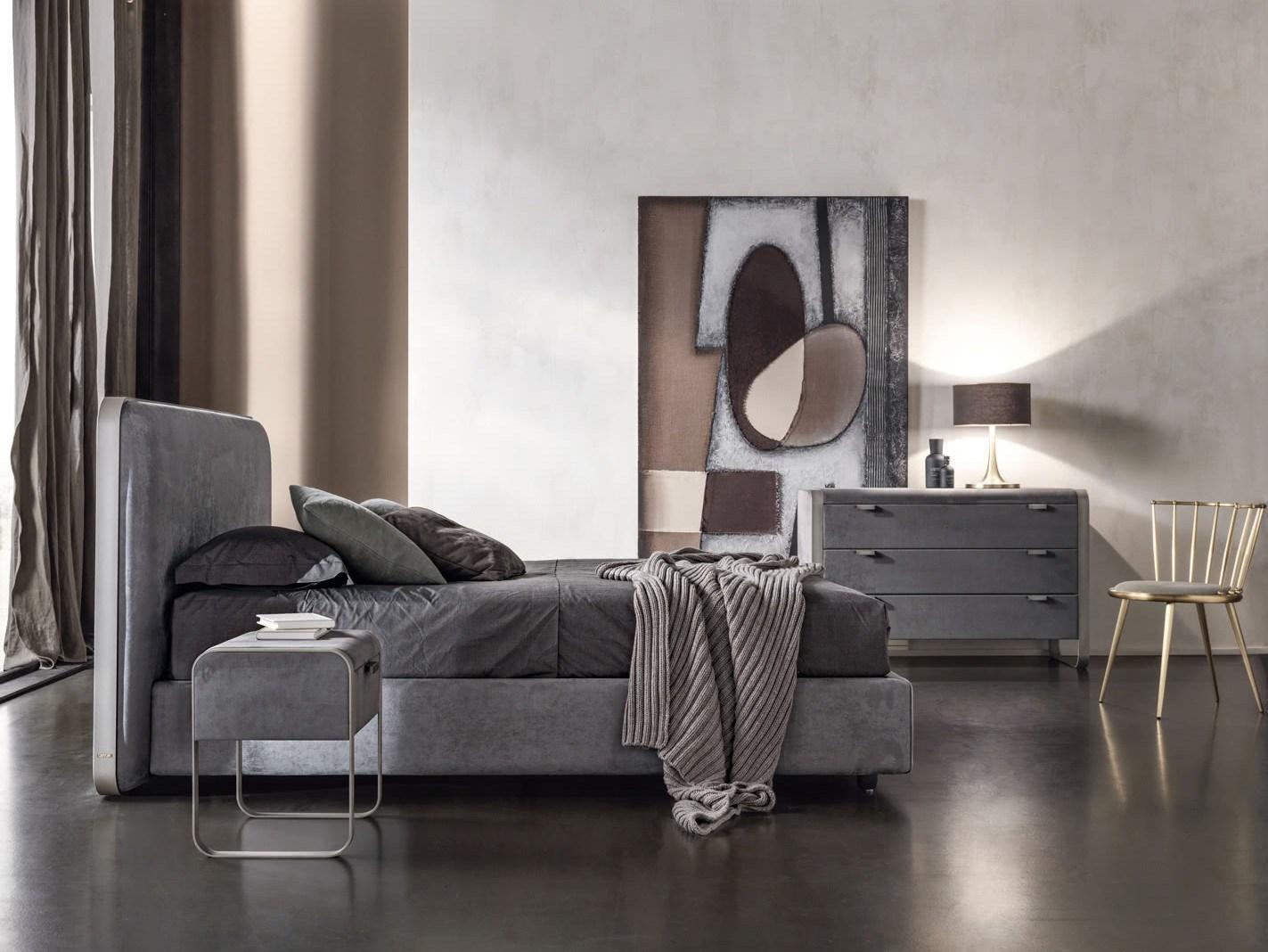 ELVIS Upholstered fabric double bed